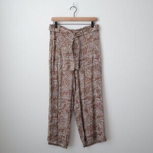 Dash Tropical Print Cropped Wide Leg Pants | M